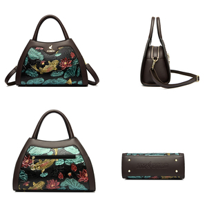 Sang Trọng Da Túi Xách Thiết Kế Tay Sơn Messenger Vai Túi Crossbody Cho Phụ Nữ Shopper Sac Trung Quốc Phong Cách Giản Dị Tote - Product Image 5