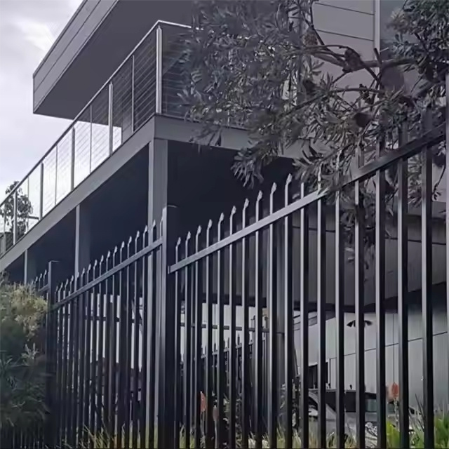 New Outdoor Security Fence with Metal
