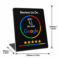 Support de table NFC en PVC avec code QR pour avis clients – Affichage de code QR à une touche pour table de café