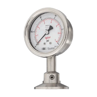 Baumer Diaphragm Seal Pressure Gauge Stainless Steel Corrosion Resistant 2.5 Inch/63mm Dial Gas Pressure Measuring Instrument