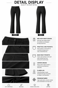 Custom Women's Work <b>Pants</b> Stretch Office Trousers Tailored Fit Business Casual Professional Wear - Product Image 3