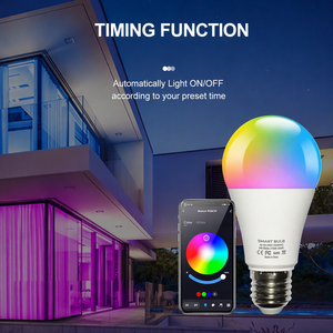 หลอดไฟ LED อัจฉริยะ ขั้ว E27 ควบคุมผ่านมือถือ เปลี่ยนสีได้ RGBCW ปรับแสงบรรยากาศได้ รุ่น A19 ทรงกลม ลายกราฟฟิตี - Product Image 4