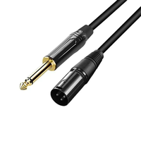Conector XLR Profesional Macho/Hembra de 1/4 (6.35mm) Mono, Cobre Libre de Oxígeno, Sin Balancear/Con Balance, Doble Blindaje, Chapado en Oro, Alta Resistencia