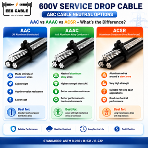 Cable de Servicio Aéreo Triple de Aluminio 6-6-6 <span class=keywords><strong>Hippa</strong></span> 600V ABC Torsionado con Neutro Desnudo AAAC - Product Image 3