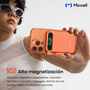 Batería Externa Portátil Miccell al por Mayor, 10000mAh, Carga Rápida Magnética, Pantalla TFT, Compatible con iPhone 17 - Product Image 5