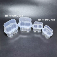 Boîte de rangement pour flacons chimiques en plastique, 1 à 10 compartiments, étui en PP, 3 ml, emballage de transport pour peptides et poudres lyophilisées