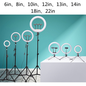 Anneau lumineux LED pour selfie de 14 pouces, trépied en plastique de 2,1 m avec télécommande pour studio, maquillage, photographie, vidéo - Product Image 6