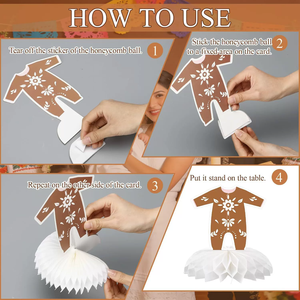 Decoraciones de Mesa para Baby Shower Cielito Lindo, Paquete de 12 Centros de Mesa de Panal de Abeja Estilo Mexicano para Revelación de Género y Cuarto de Bebé - Product Image 3