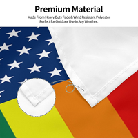 Prêt à expédier en gros pas cher monocouche 3x5ft 68D 100% Polyester drapeau du monde drapeau national de tous les pays pour une livraison rapide