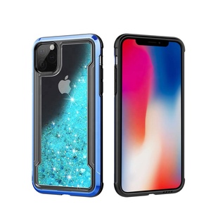 Hybrid Shockproof Plating TPU Bumper Clear Back Cover For <span class=keywords><strong>iPhone</strong></span> <span class=keywords><strong>11</strong></span> Pro <span class=keywords><strong>Max</strong></span> Bling Glitter Moving Liquid Quicksand Phone Case - Product Image 5