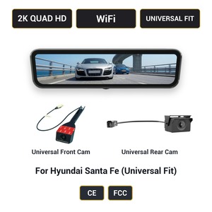 Cámara de Visión Trasera con Pantalla de 9.2 Pulgadas y WiFi para Hyundai <span class=keywords><strong>Santa</strong></span> <span class=keywords><strong>Fe</strong></span> H-X, 2K, Ajuste Universal - Product Image 1