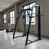 Máquina Smith Vertical Comercial PowerX con Diseño de Marco en D y Contrapeso, Rack de Acero Reforzado para Gimnasio