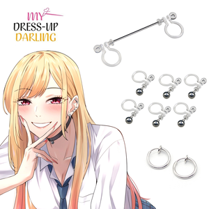 Accesorios de Cosplay de Anime <span class=keywords><strong>Kitagawa</strong></span> <span class=keywords><strong>Marin</strong></span> Ear Clip Set My Dress Up Darling Anime Pendientes - Product Image 1
