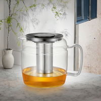 Théière en verre borosilicate haute résistance moderne 2025 pour une cuisson directe au feu, bouilloire à thé Kung Fu 1800ML