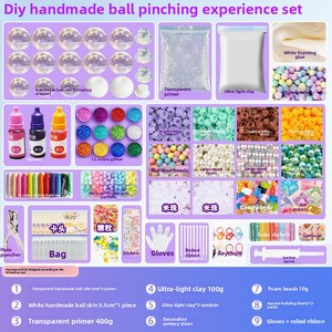 Kit de Materiales para Hacer Bolas Antiestrés Cai Ma, Juguete Popular para Aliviar el Estrés, Rebote Lento, Excelente Sensación al Tacto, Unisex 14 - Product Image 6