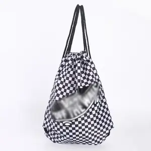 Goedkope Drawstring Tas Zwart Wit School Ventileren Tas Verpakking Waterdichte Drawstring Tas