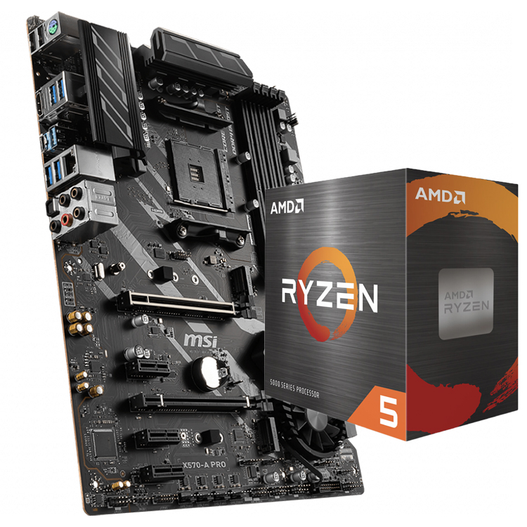 MSI X570-A PRO ATX Motherboard for AMD Ryzen 5 5600G/5600X