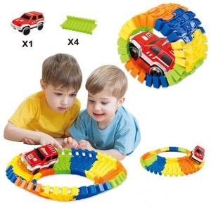 Circuit de course arc-en-ciel rotatif à 360° avec 2 voitures jouets lumineuses et ensemble de rampes - Product Image 3
