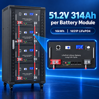 Système de stockage d'énergie LiFePO4 60 kWh à 4 niveaux, monté sur rack, 51,2 V 280 Ah 314 Ah, pour armoire 27U, pour solaire domestique