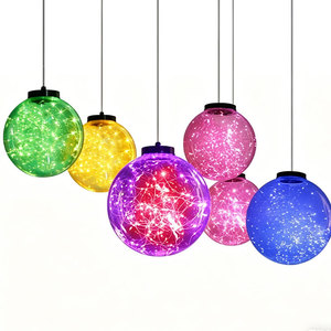 Lampadario a Sospensione LED in Acrilico per Esterni Impermeabile Effetto Cielo Stellato, Luce Ambientale Colorata 20-30cm, Lampada Decorativa per Centri Commerciali - Product Image 5