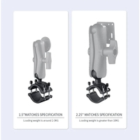 Support de fixation pour barre de torsion 1,5 pouce en alliage d'aluminium avec base à rotule, support fixe pour tablette sur tube rond de 51 mm à 65 mm de diamètre avec tête sphérique