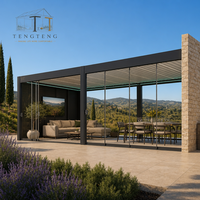 Pergola bioclimatique motorisée en aluminium de luxe pour l'extérieur, le jardin, la terrasse, la cour et les projets extérieurs personnalisés