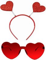 Bandeaux en forme de cœur et lunettes de soleil en forme de cœur pour la Saint-Valentin, Halloween, les fêtes, les mariages, les anniversaires, accessoires de costume