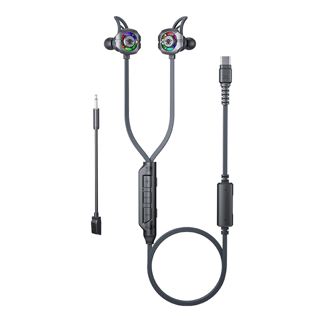 PLEXTONE M762 Ultra Gaming Earphones, 7.1CH 3D Surround Sound,RGB In-ear Headphones,PD40W Rechargeable,AI Noise Reduction