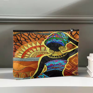 Portable voyage <span class=keywords><strong>maquillage</strong></span> étui fermeture éclair femmes sac cosmétique <span class=keywords><strong>femme</strong></span> africaine Culture Tribale imprimer filles pour organisateur de toilette - Product Image 1