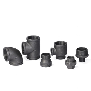 Raccords de tuyauterie en acier filetage <span class=keywords><strong>femelle</strong></span> et <span class=keywords><strong>mâle</strong></span> en fonte Uk plomberie raccords de tuyauterie d'eau à bride noire - Product Image 1