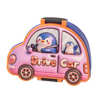 Nouvelle arrivée : boîte à lunch en plastique pour enfants, double compartiment, capacité 800-1000 ml, design à un seul niveau, boîte mignonne à motif de dessin animé