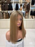 Vente d'usine Perruque médicale en cheveux humains vierges chinois, sans colle, entièrement nouée à la main, transparente, respirante, avec ligne de cheveux naturelle invisible