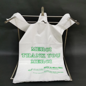 Tái Sử Dụng Nhựa Áo Thun Túi Tái Sử Dụng Nhựa Áo Thun Túi Nhà Hàng Tùy Chỉnh Cảm Ơn Bạn Nhựa Mua Sắm Túi Vest Xử Lý - Product Image 2