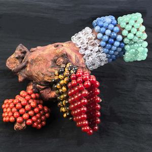 Nouveauté Bracelet en pierres naturelles de 8 mm, <span class=keywords><strong>quartz</strong></span> poli, matériaux mixtes faits à la main, cristal, pour cadeau, filles - Product Image 2