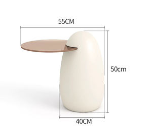 Nuovo <span class=keywords><strong>Tavolino</strong></span> da Caffè Ovale di Design in Impiallacciatura di <span class=keywords><strong>Noce</strong></span>, Moderno, Pieghevole, Ecologico, di Alta Qualità per Soggiorno con Vano Portaoggetti - Product Image 6