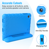 Étui pour enfants HGD pour TCL EVA, coque antichoc adaptée aux enfants pour TCL Tab 8 LE modèle 9137W/ TCL Tab 8 WiFi avec poignée et béquille