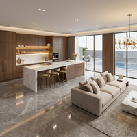 Visualisasi Interior 3D Max ISO Ruang Tamu Mewah Italia Modern Kustomisasi OEM ODM dengan Desain Grafis dan Rendering 3D