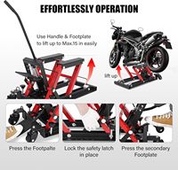 Yüksek kalite 1500 Lbs kapasiteli makaslı ATV Jack taşınabilir hidrolik 680kg mobil motosiklet park asansörleri çekirdek Motor ile