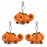 Porte-clés personnalisé en peluche souple, motif lézard expressif, mignon, jouet en peluche, pendentif de sac
