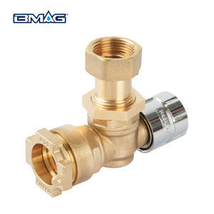BMAG wpas bersertifikat OEM jenis sudut antipenipuan magnetik dapat dikunci bola kuningan katup pengukur air dengan mur Putar - Product Image 5