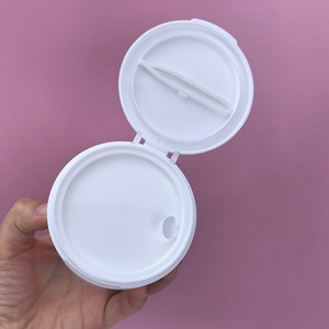 High Quality 100g 150g White <b>Plastic</b> PP Body Scrub Facial Mask Container Cosmetic Cream <b>Jar</b> with Screw Top and Spoon - Product Image 3