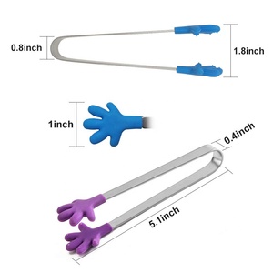 Wholesale Wholesale Kitchen <strong>Tongs</strong> <strong>Hands</strong> Shape Plastic <strong>Tong</strong> Silicone Mini Food <strong>Tongs</strong> - Product Image 3