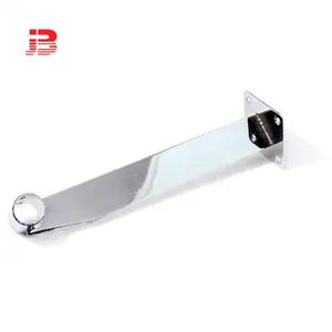 Metal chrome wall mounted adjustable bracket for round tube