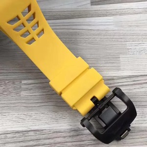 2026 Hot Selling Carbon Fiber Case <b>Automatic</b> Mechanical <b>Watch</b> <b>Skeleton</b> Dial Yellow Rubber Strap Sport Racing <b>Watch</b> - Product Image 5