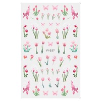 Autocollants 3D TSZS 2026 Nouveaux motifs papillons et fleurs colorés pour décoration d'ongles, accessoires autocollants pour nail art