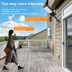 KERUI kamera lampu jalan 4MP 2-in-1, Panel surya keamanan gerak manusia lensa ganda kamera luar ruangan 4G pengawasan surya CCTV - Product Image 3