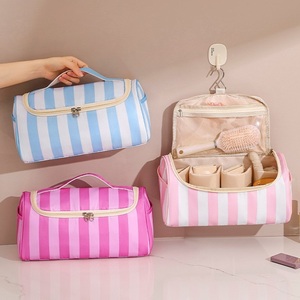 Sac de rangement rayé pour fer à friser, portable, résistant à la chaleur, organiseur d'outils capillaires, trousse de toilette pour femme - Product Image 4