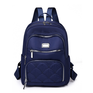 Camping Baby Plain Cheap Polyester Promotional Simple <strong>Brown</strong> Plaid Shoulder <strong>Backpack</strong> - Product Image 3