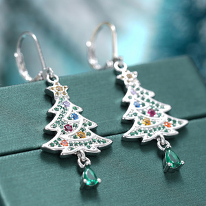 Orecchini a Goccia a Forma di Stella per Albero di Natale, Gioielli Festivi alla Moda per Donne - Product Image 6