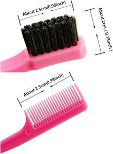 Brosse professionnelle double face imperméable en nylon pour le contrôle des bords des cheveux de bébé, 8 couleurs, personnalisable avec LOGO – Vente chaude - Product Image 3